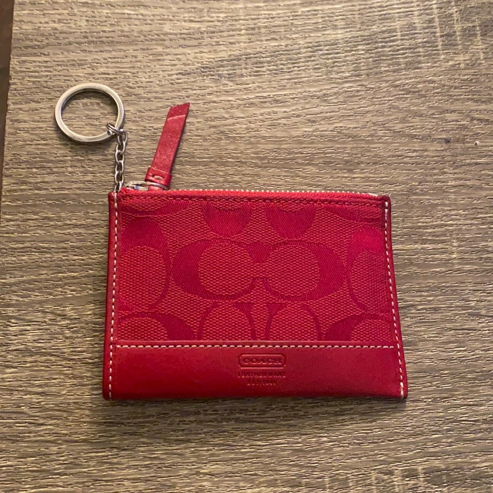 REAL Coach skinny mini ID wallet case
